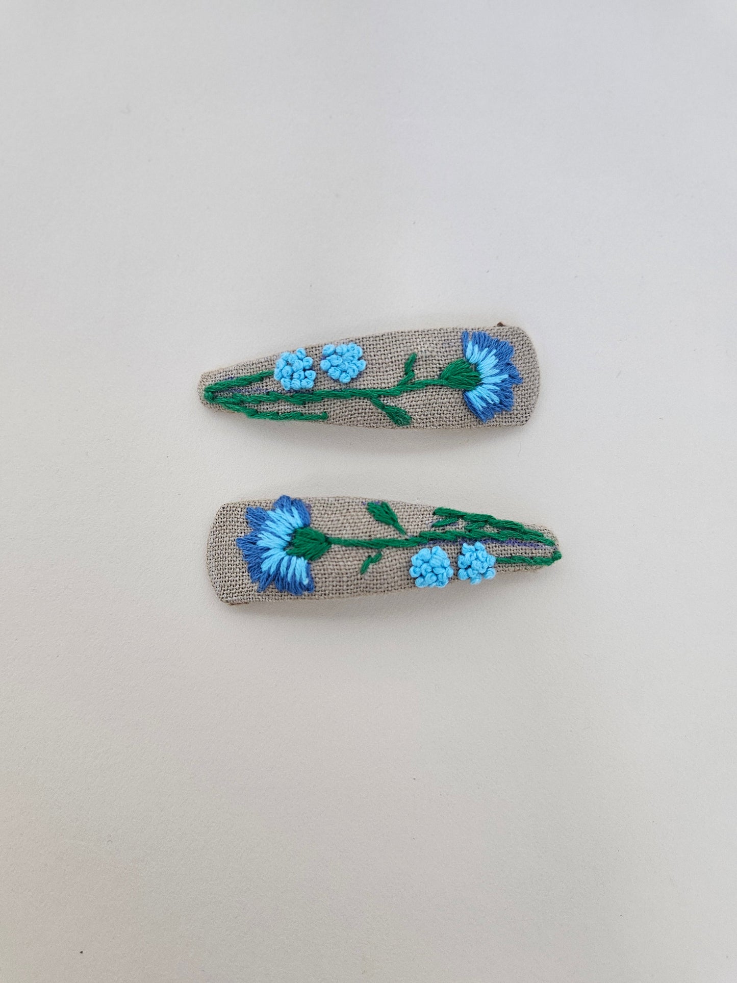 Hand-embroidery hair clips