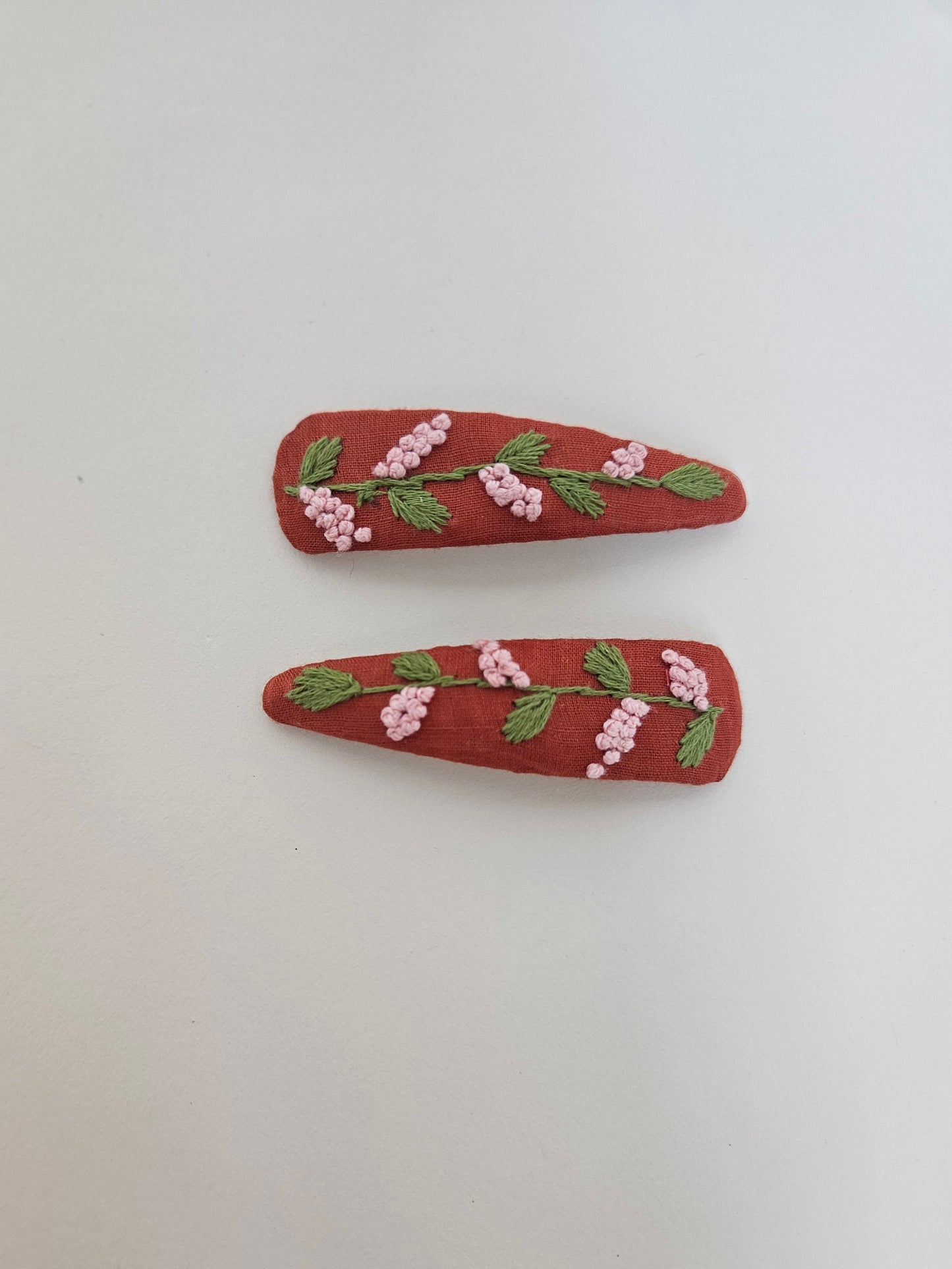 Hand-embroidery hair clips
