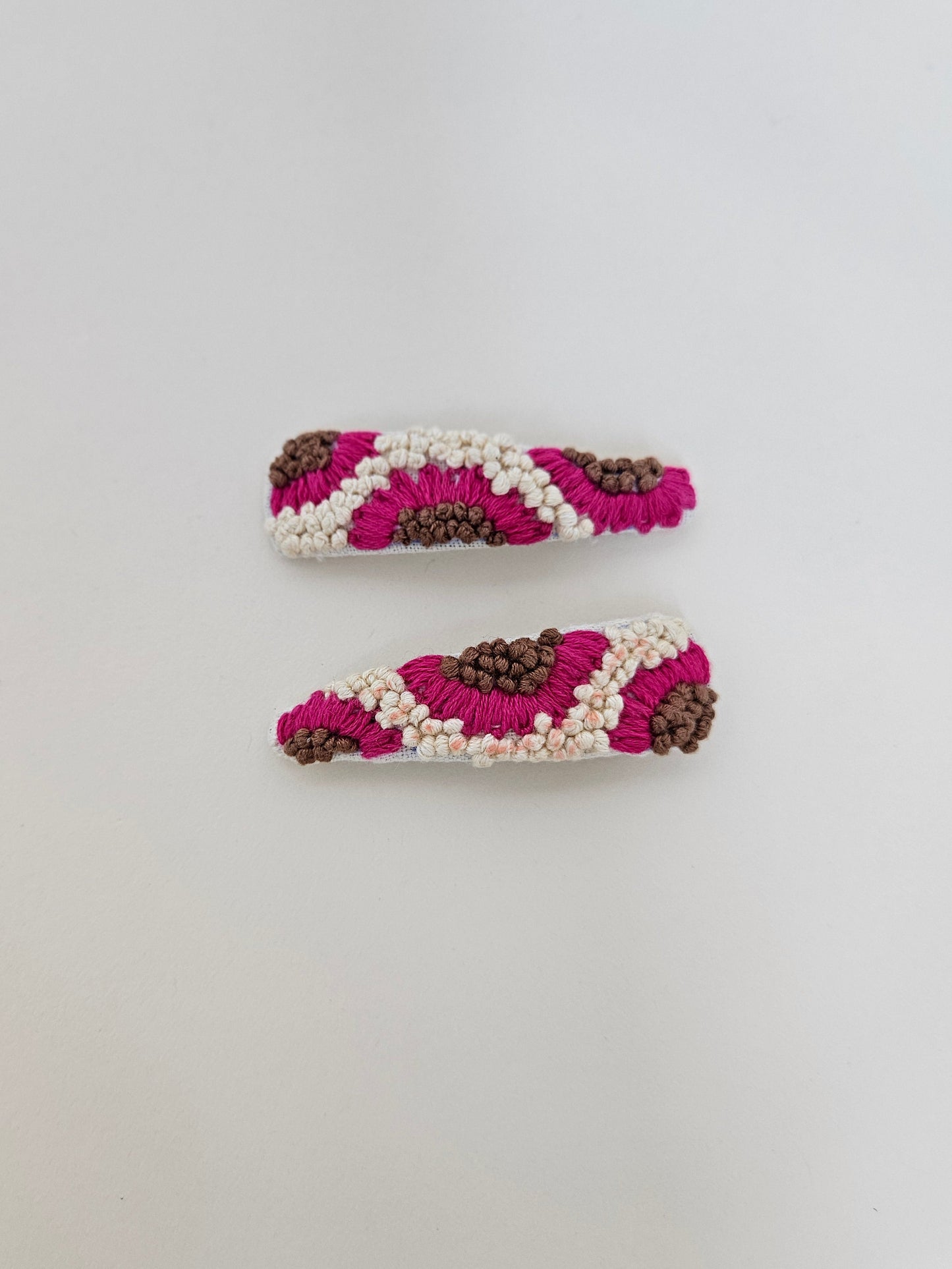 Hand-embroidery hair clips