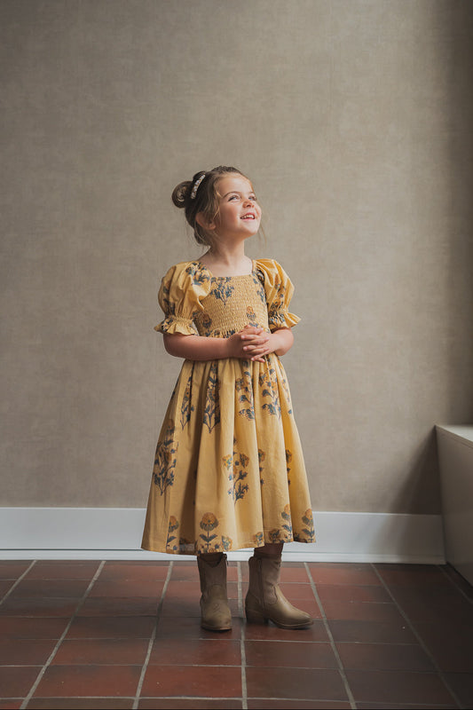 Noé | Blockprinted Dress| Kids