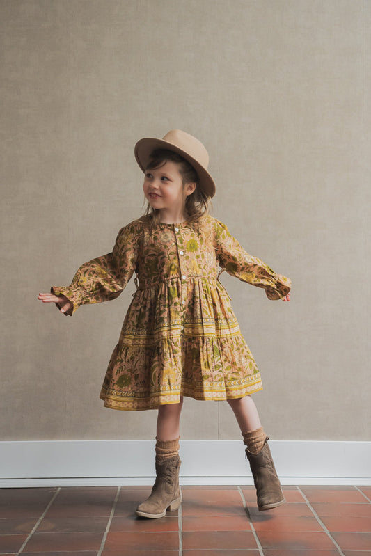 Vieve | Blockprinted Dress | Kids