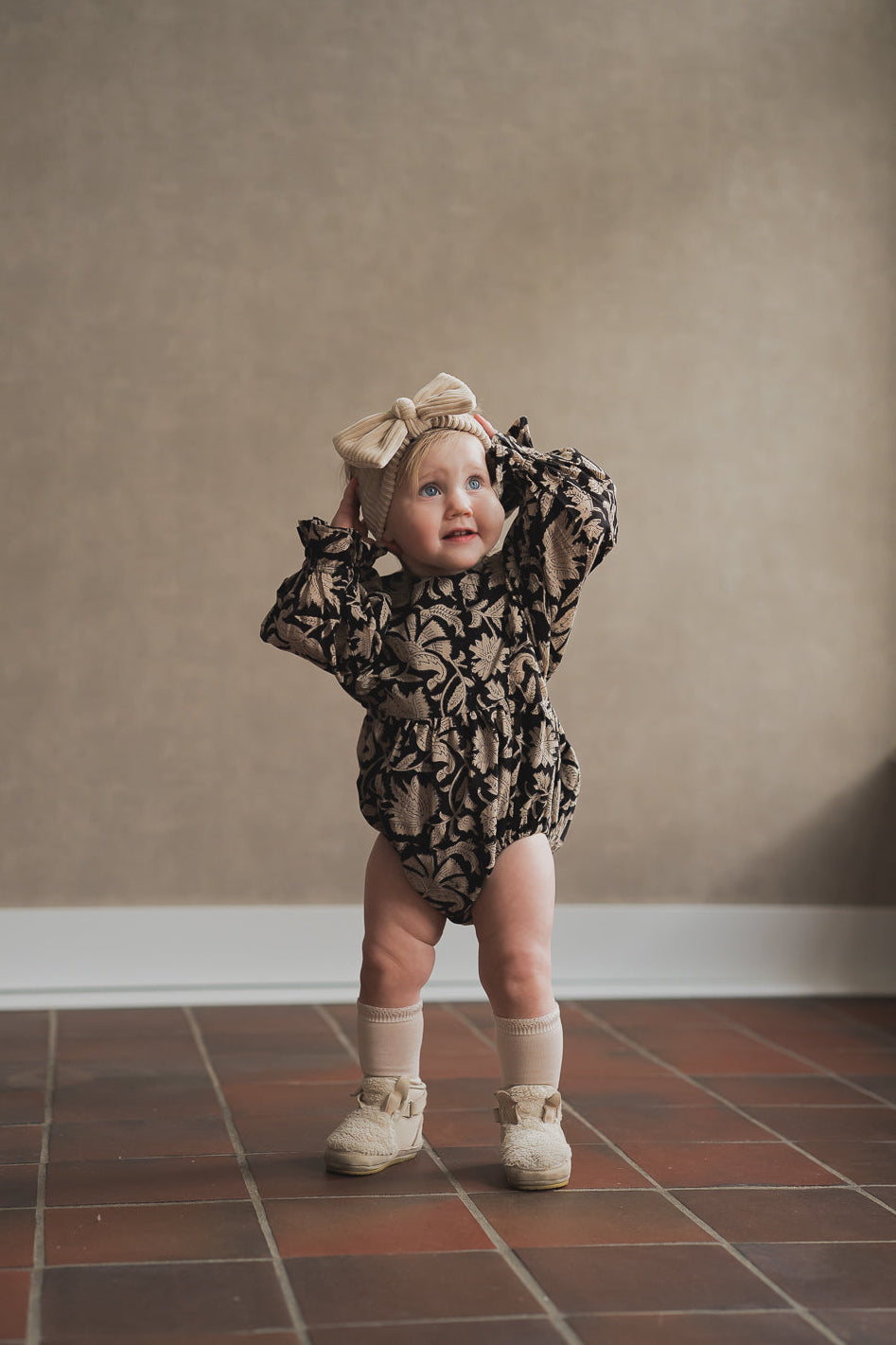 Ivy | Blockprinted Romper | Baby