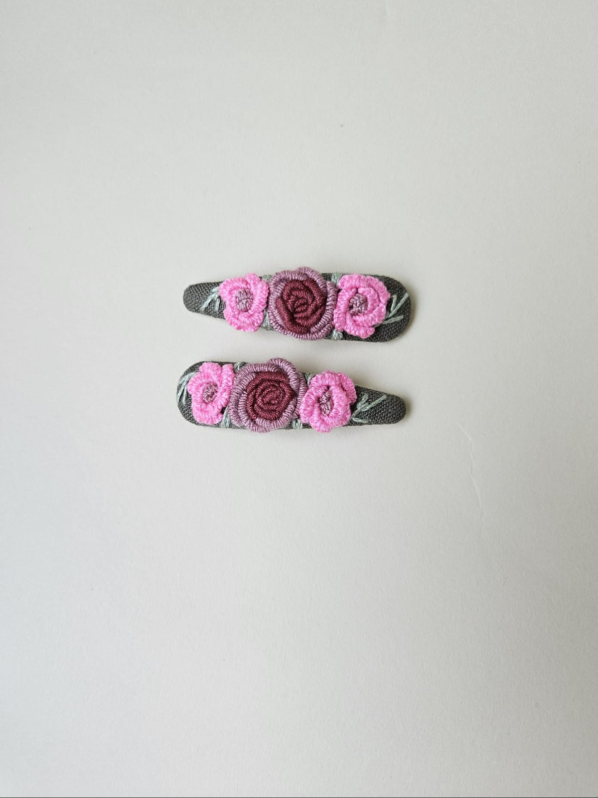 Hand-embroidery hairclips