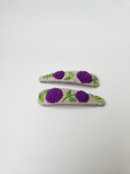 Hand-embroidery hair clips